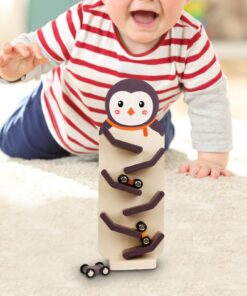 Alternative view of Circuit cu 3 masinute din lemn, Pinguin, 3 ani+