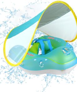 Colac multifunctional cu parasolar si centuri, 2-6 ani, Albastru