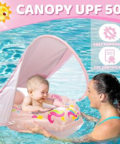 Alternative view of Colac multifunctional cu parasolar si centuri, 2-6 ani, Roz