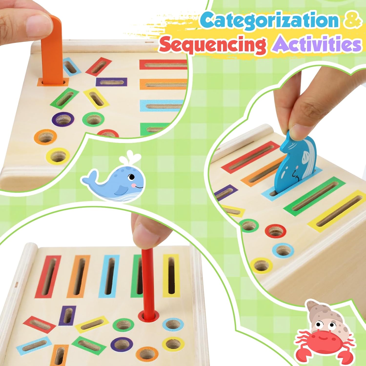 Cutia permanentei, joc multifunctional de sortare, 18 luni+ - imagine 3