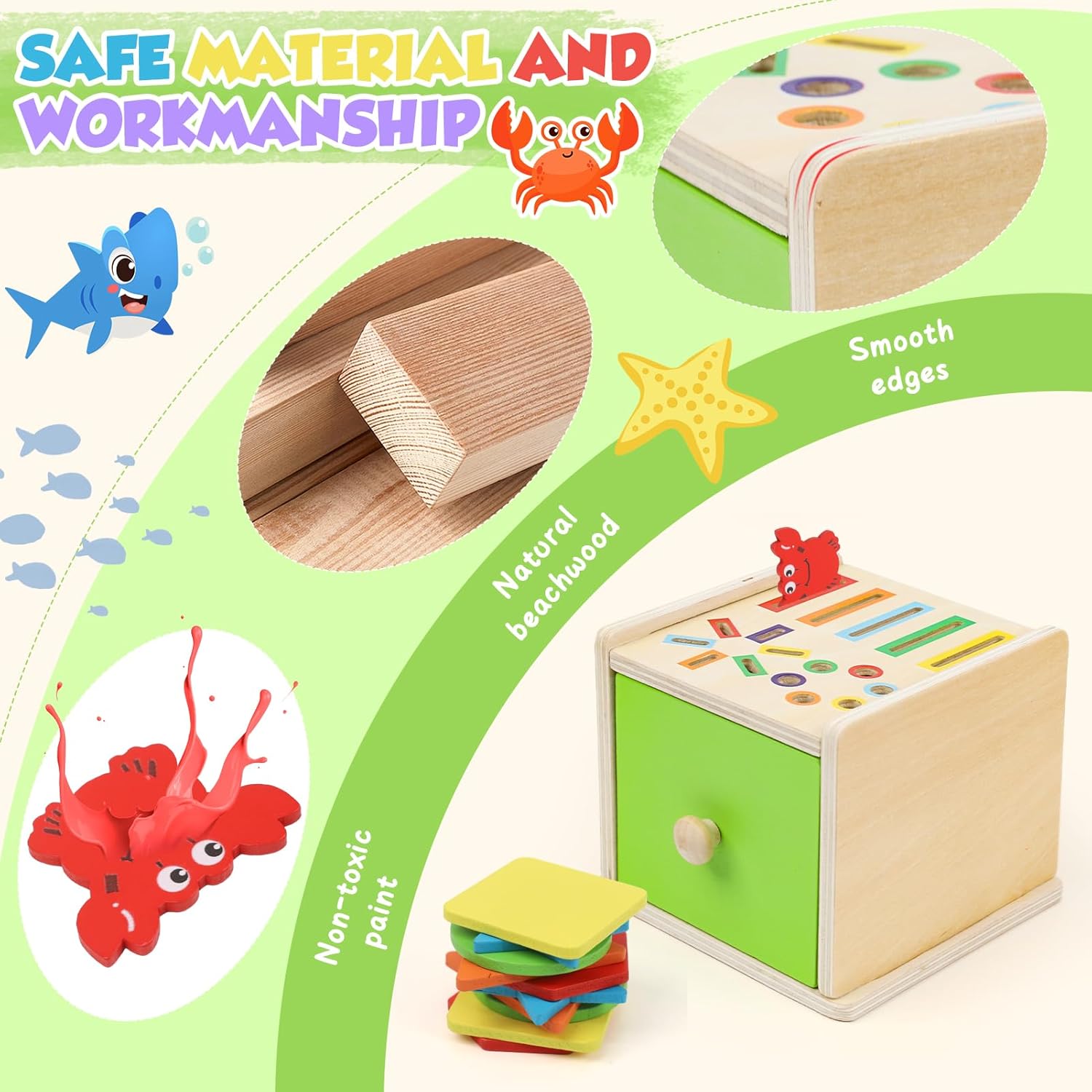 Cutia permanentei, joc multifunctional de sortare, 18 luni+ - imagine 4