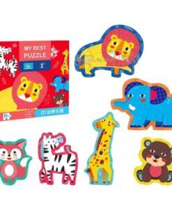 Set 6 puzzle-uri cu Animale salbatice, 2 ani+