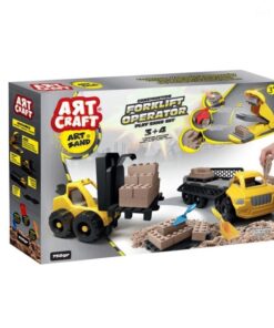 Joc creativ cu nisip kinetic, Vehicule de Constructie, 750 grame