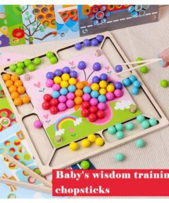 Alternative view of Joc de indemanare si asociere cu bile colorate tip Montessori, 3 ani+