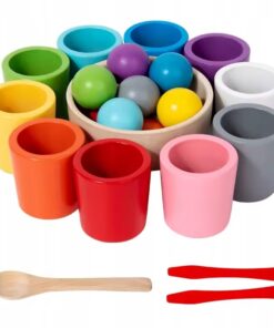 Joc de sortare și asociere  10 culori Montessori, 3 ani+