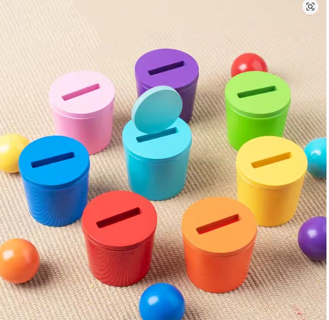 Joc de sortare și asociere culori Montessori, 3 ani+ - imagine 5