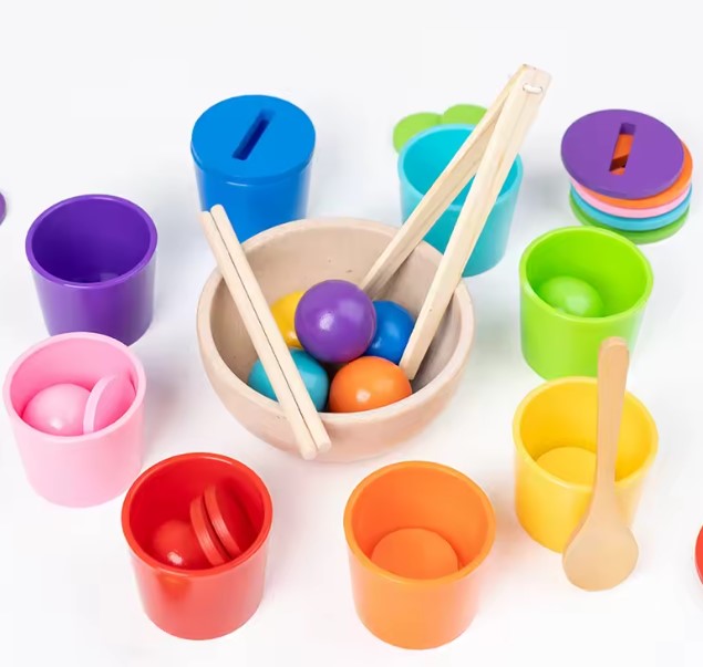 Joc de sortare și asociere culori Montessori, 3 ani+ - imagine 4