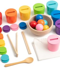 Joc de sortare și asociere culori Montessori, 3 ani+