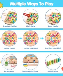 Alternative view of Joc de tip Montessori, Dexteritate si joc magnetic de pescuit, 3 ani