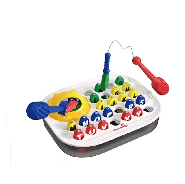 Joc de tip Montessori, Dexteritate si joc magnetic de pescuit, 3 ani, Alfabet - imagine 2