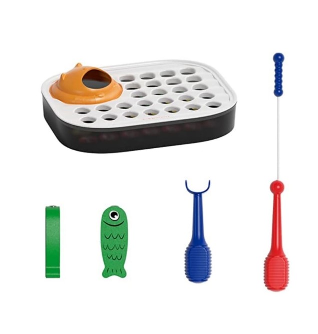 Joc de tip Montessori, Dexteritate si joc magnetic de pescuit, 3 ani, Alfabet - imagine 8