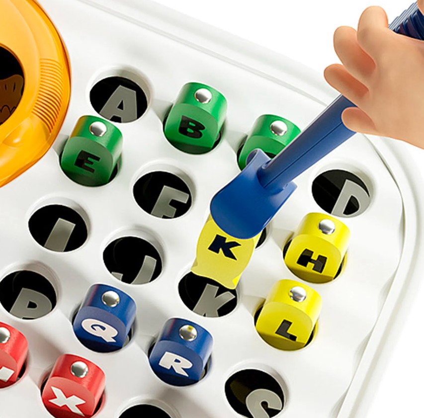 Joc de tip Montessori, Dexteritate si joc magnetic de pescuit, 3 ani, Alfabet - imagine 5