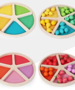 Alternative view of Joc de tip Montessori, indemanare si asociere, Fructe si Matematica, 3 ani