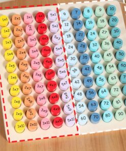 Alternative view of Joc educativ din lemn cu numere, Tabla Inmultirii pana la 10, 100 piese