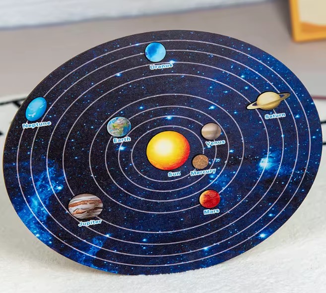 Joc educativ, puzzle Sistemul Solar - imagine 5