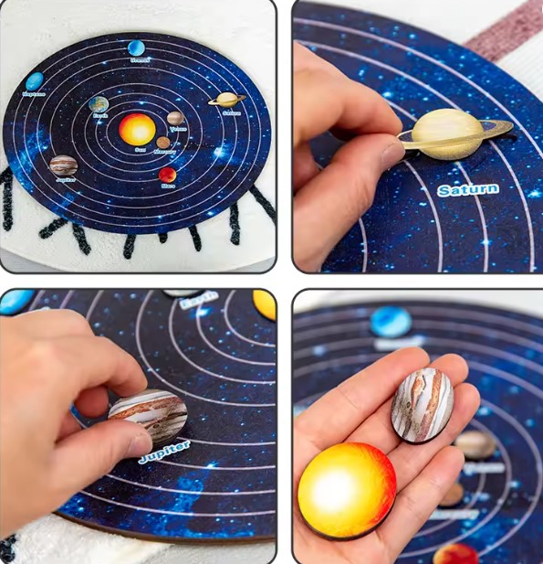 Joc educativ, puzzle Sistemul Solar - imagine 2