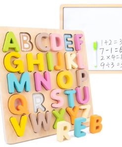 Alternative view of Joc educativ, tablita de scris magnetica si puzzle incastru, Alfabet