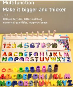 Alternative view of Joc logaritmic 3 in 1 activitati cu litere,cifre si asociere culori, 3 ani+