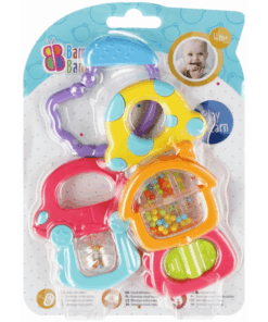Jucarie bebelusi zornaitoare - set 4 forme - Bam Bam, 4+ luni