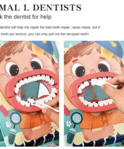 Alternative view of Jucarie educativa, Trusa medic dentist din lemn, 3 ani