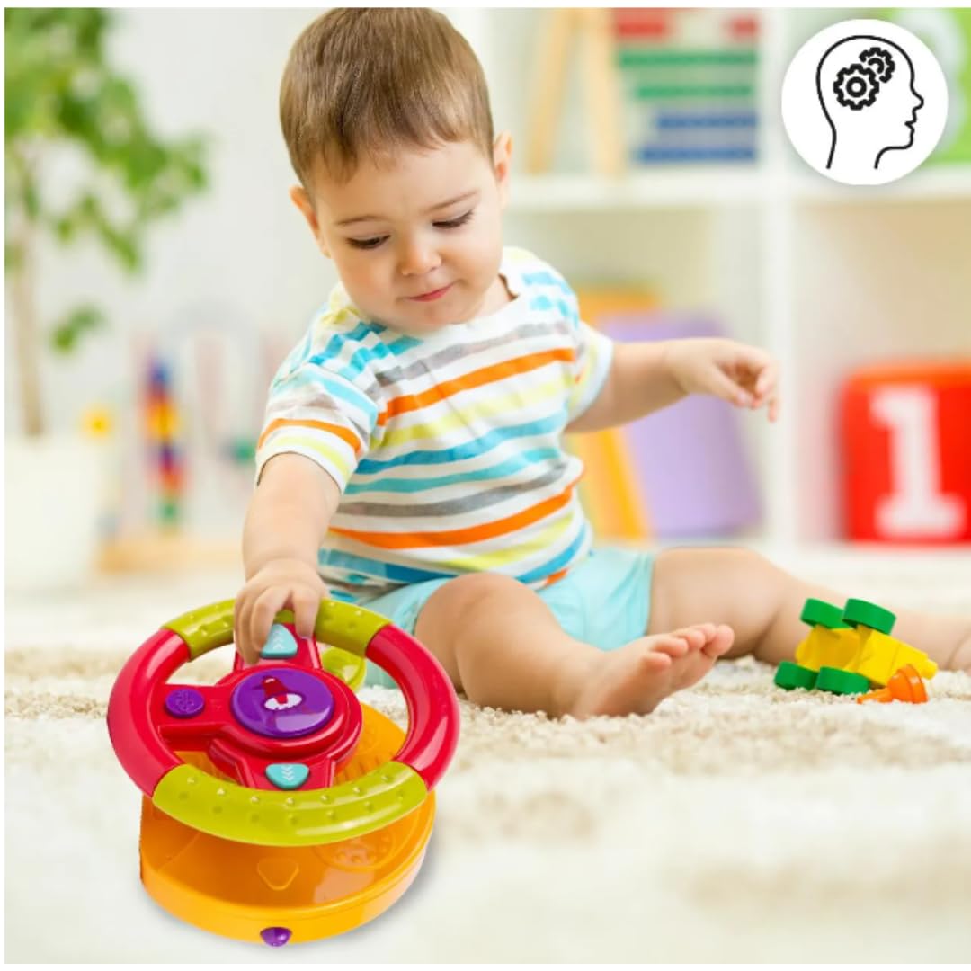 Jucarie interactiva 2 in 1 pentru bebelusi, Volan, 18 luni+ - imagine 8