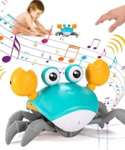 Jucarie interactiva bebelusi cu sunete si lumini, Crab muzical
