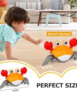 Alternative view of Jucarie interactiva bebelusi cu sunete si lumini, Crab muzical, Rosu