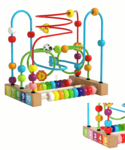 Labirint motricitate cu abac si cifre, Animale, 3 ani