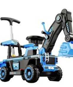Masinuta Electrica pentru Copii cu 4 Roti, 6V, 2-7 ani, Excavator albas+