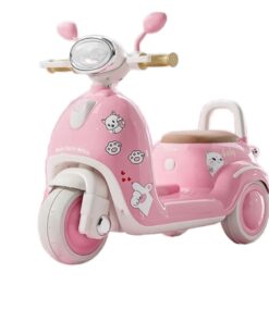Alternative view of Motocicleta Electrica pentru Copii cu 3 Roti, 6V 4Ah cu lumina LED muzica, 3-5 ani, Roz