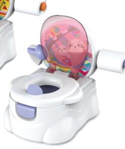 Olita muzicala interactiva, cu sunete si 4 in 1 activitati, Animale, Roz