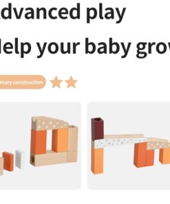 Alternative view of Set de constructie din lemn circuit cu bile - Marble Track, Onshine Marble, 80 piese