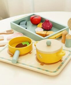 Alternative view of Set de gatit din lemn cu 17 accesorii pentru copii, Bucatarie, 3 ANI
