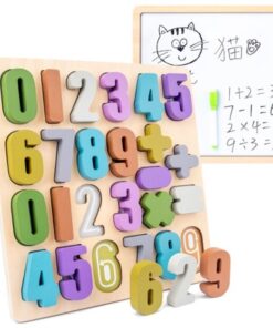Tablita de scris magnetica si puzzle incastru, Cifre si operatiuni matematice