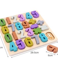 Alternative view of Tablita de scris magnetica si puzzle incastru, Cifre si operatiuni matematice