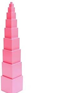Turnul Roz – Material Montessori senzorial, 3 ani+