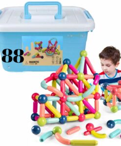 Set de constructie 3D, magnetic, 88 magneti, 3 ani