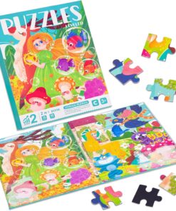 Set 2 Puzzle-uri magnetice din lemn, Printesa elfilor, 3 ani+