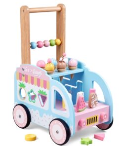 Antepremergator cu activitati de tip Montessori, Carucior inghetata, 12 luni+