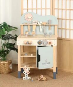 Banc de lucru cu unelte, pentru copii, 77 cm, 3 ani