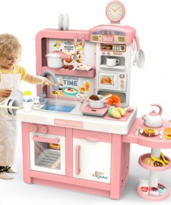 Bucatarie cu sunete, lumini si 44 accesorii, 98 cm, 3 ani+