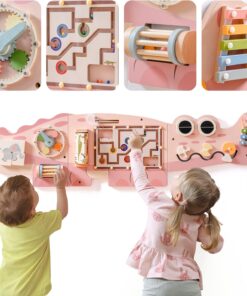 Busy-Board Perete, Panou cu activitati montessori, 3 ani