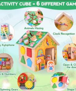 Alternative view of Casuta educationala, 8 in 1 activitati de tip Montessori, 3 ani+