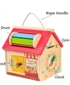 Alternative view of Casuta educationala, 8 in 1 activitati, joc de tip Montessori, 3 ani+