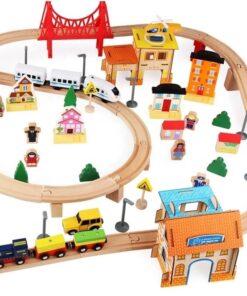 Alternative view of Circuit cu trenulet magnetic,108 piese, 3 ani+