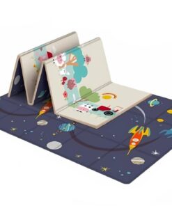 Covor pliabil de joacă termoizolant cu două fețe, 200 x 180 x 0.8 cm, Cosmos