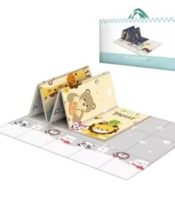 Alternative view of Covor pliabil de joacă termoizolant cu două fețe, 200 x 180 x 0.8 cm, Happy