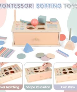 Alternative view of Cutia permanentei, joc multifunctional de sortare 4 IN 1, 18 luni