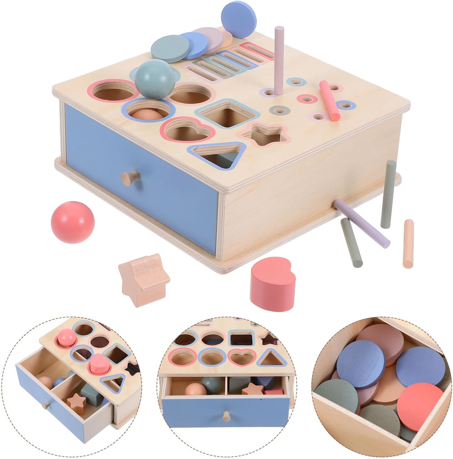 Cutia permanentei, joc multifunctional de sortare 4 IN 1, 18 luni+