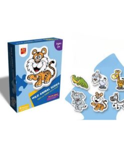 Set 6 puzzle-uri pentru bebelusi din 2 sau 3 piese -Animale din jungla